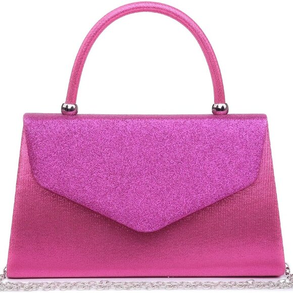 Women's Evening Bag Party Clutches Wedding Purses Cocktail Prom Handbags with Fr - Picture 1 of 5
